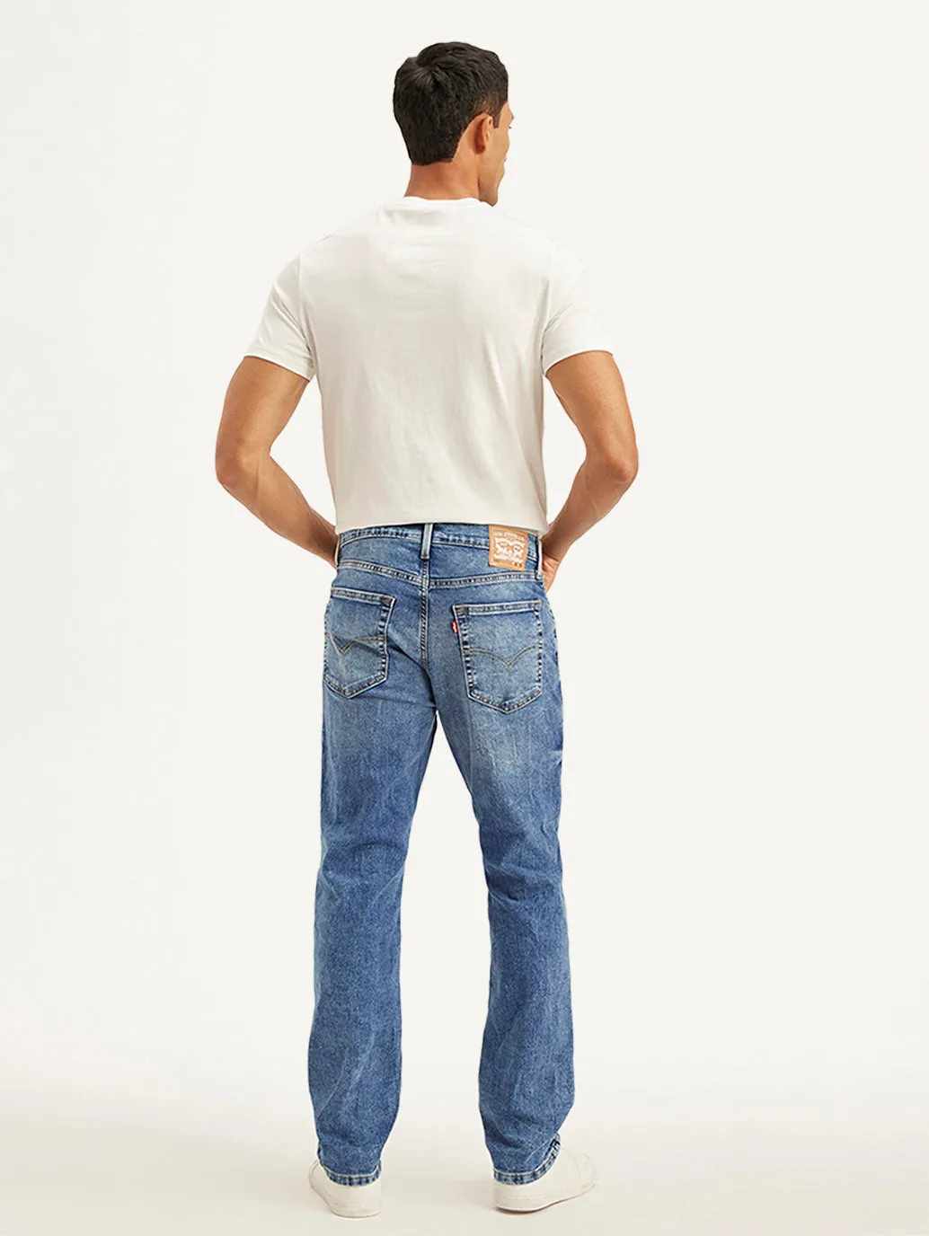 Seasonless wear Men's 541 Blue Athletic Tapered Fit Mid Rise Jeans