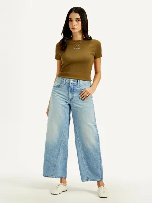 Women's Blue XL Straight Fit Mid Rise Jeans Fashion Lover Versatile Style Upgrade