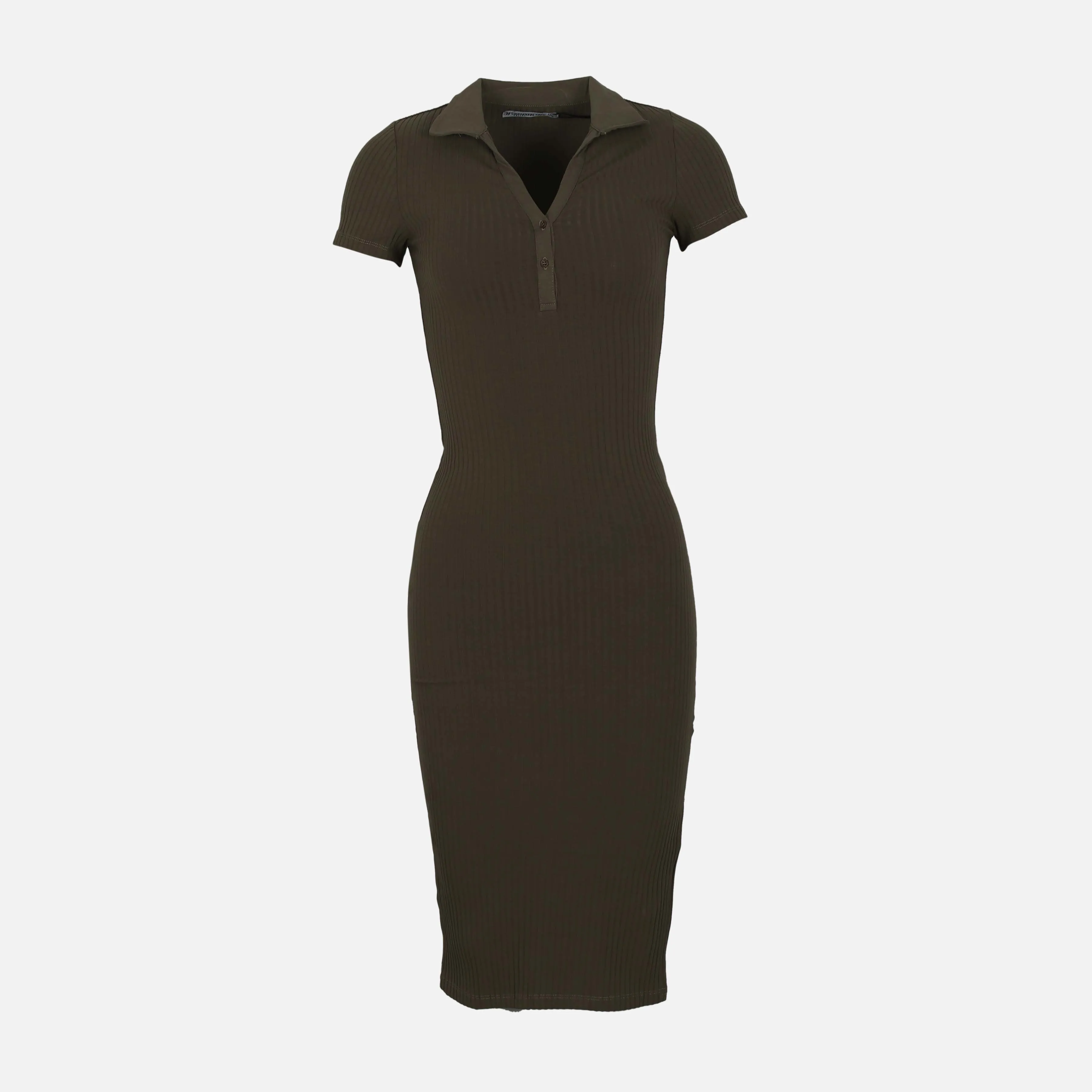 Hero Glow City Beat WOMEN RIBBED SHORT SLEEVE LONG DRESS