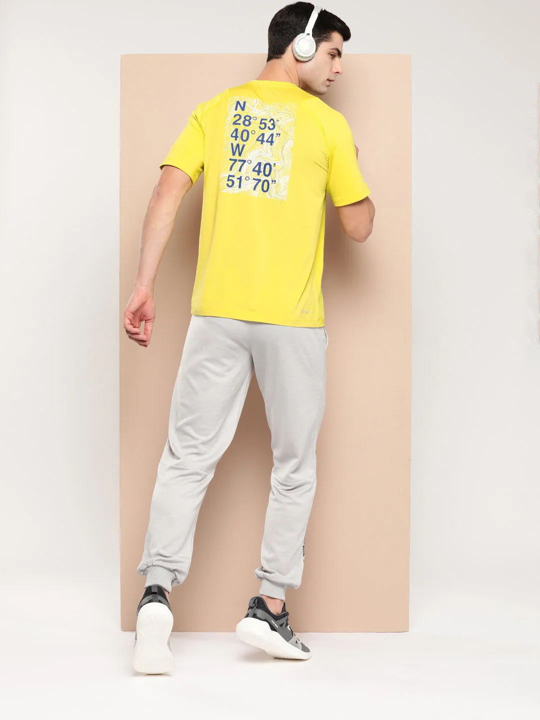 QuickDryDesign Energy Ease Alcis Men Typography Printed Dry Tech Slim Fit T-shirt