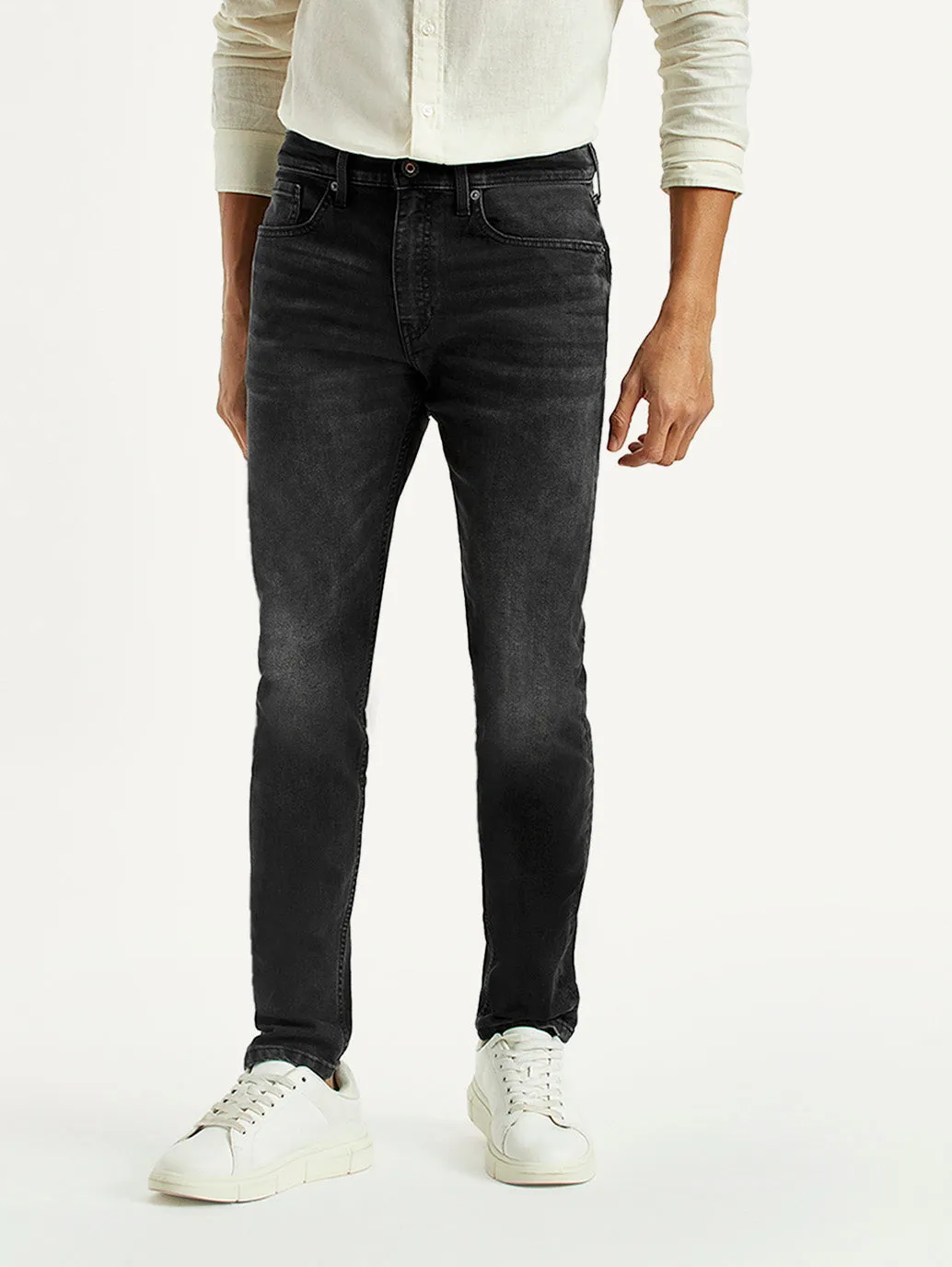 Heavy Duty Zipper Mechanism Men's 512 Black Slim Tapered Fit Mid Rise Jeans