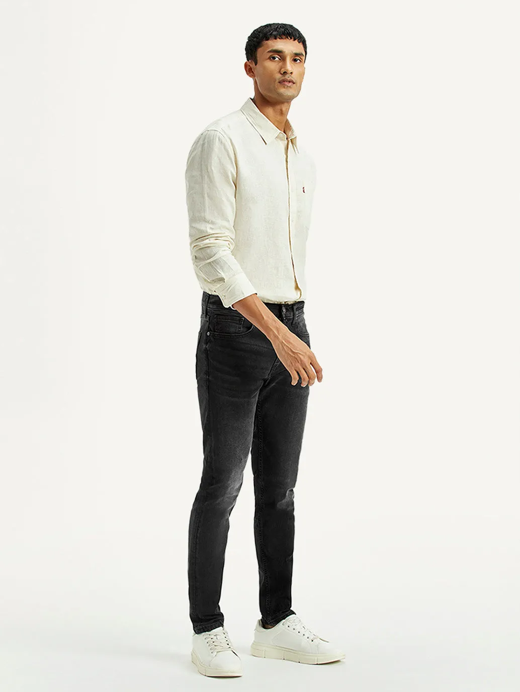 Men's 512 Black Slim Tapered Fit Mid Rise Jeans Style Focus