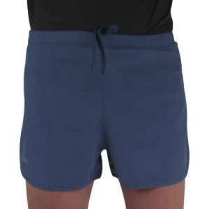 Compact Packable Design Noise Free Fabric More Mile Racer Split Mens Running Shorts - Blue