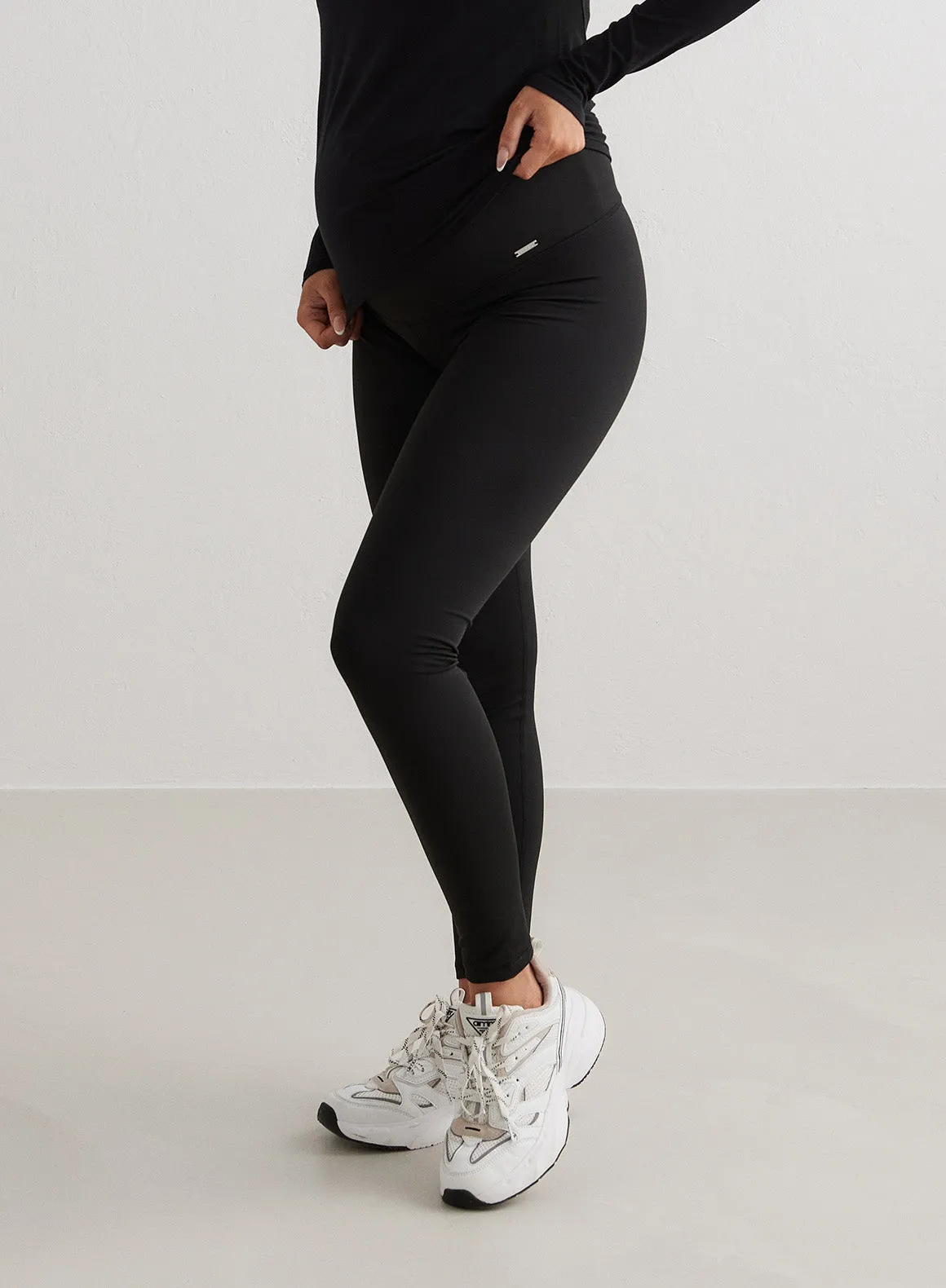 Flexible Wear Summer Wear Quick Dry Weekend Trip Black Warming Maternity Tights