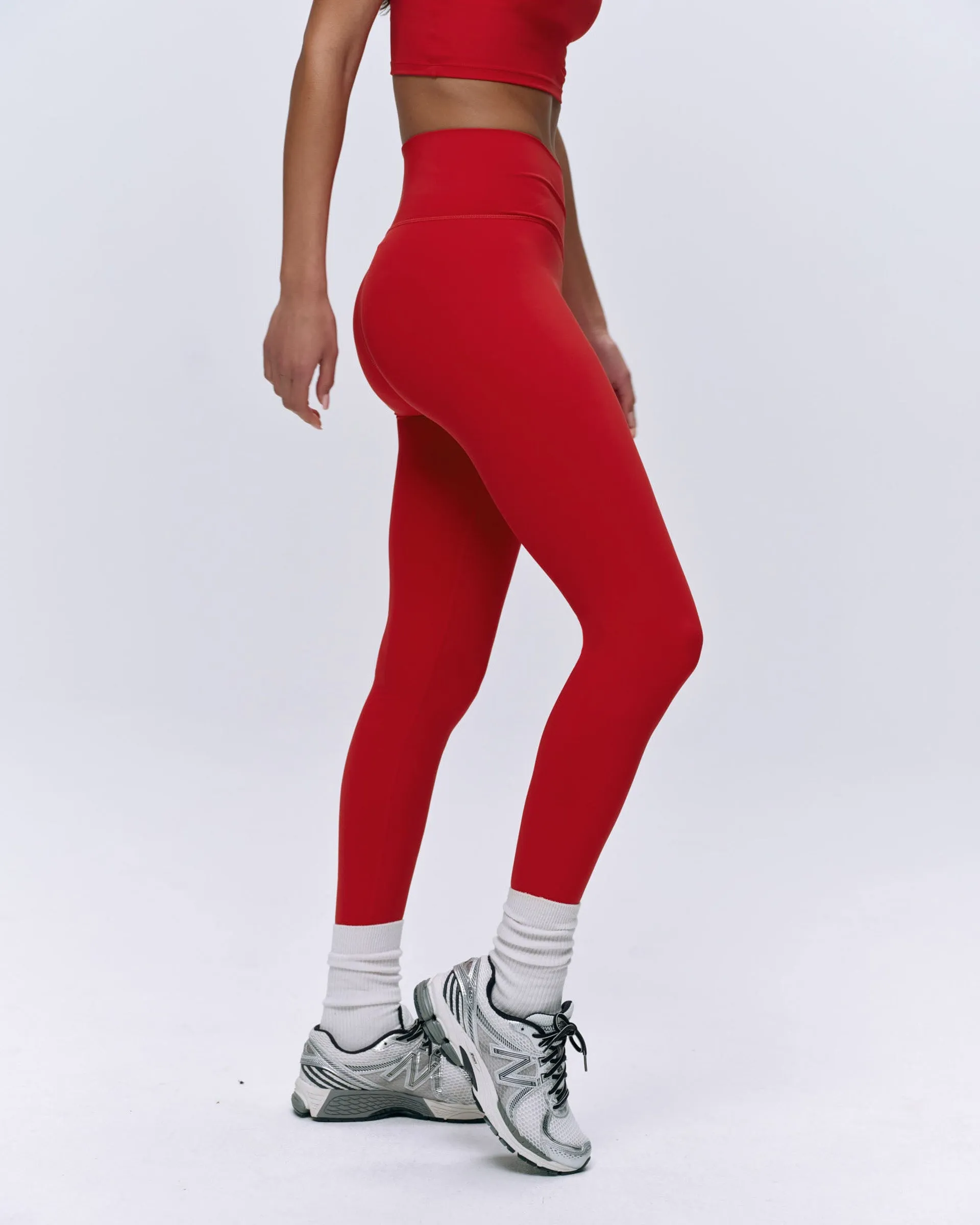 Ultimate Wrap Over Legging - Classic Red subtle style Moisture Management