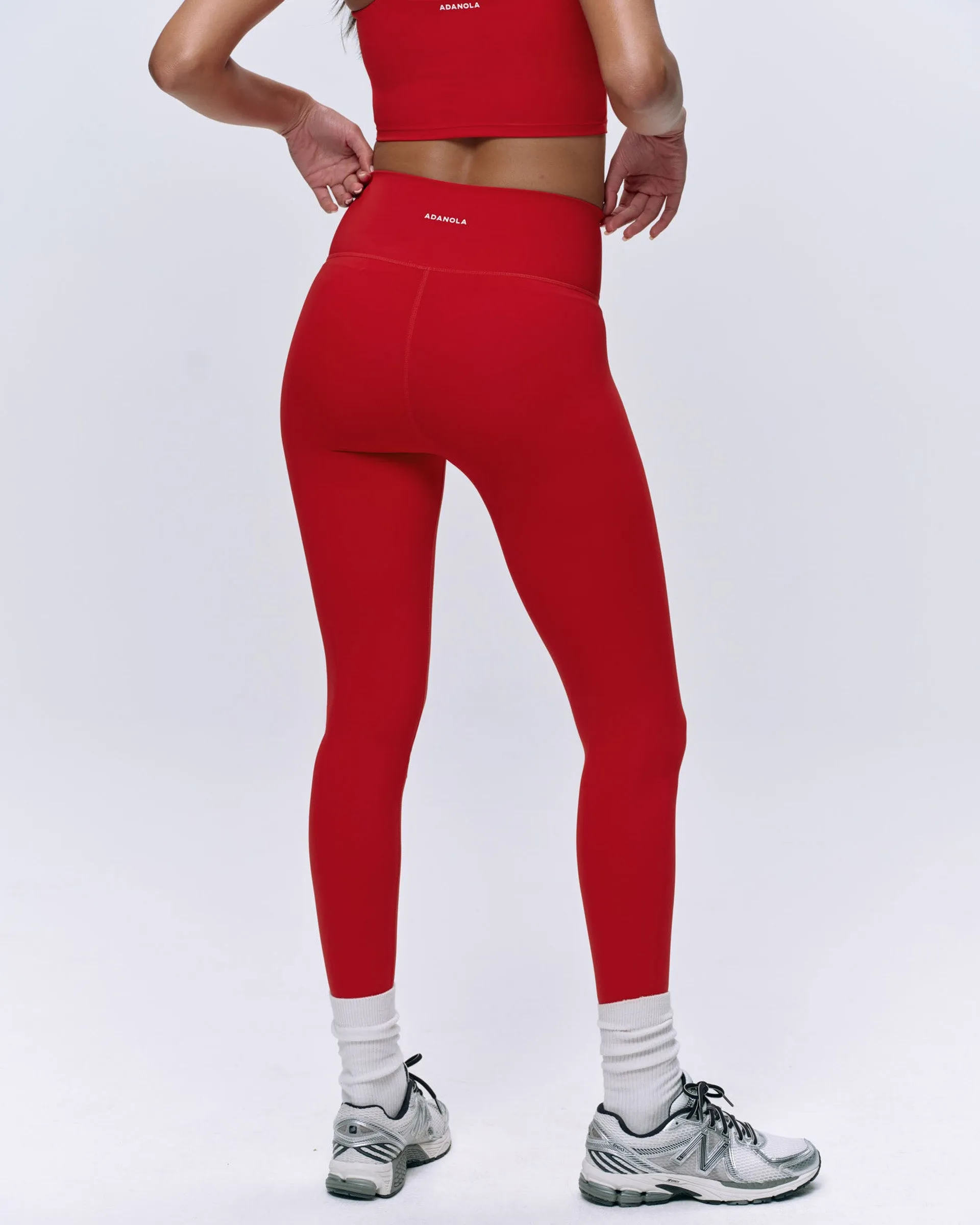 Ultimate Wrap Over Legging - Classic Red Beginner Level Seamless Design Temperature Regulating Fabric