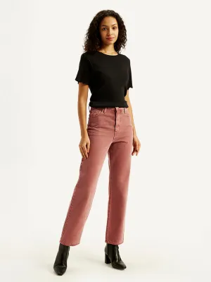 Simple Aesthetic Holiday Vibes Date Night Lightweight Women's Rust Ribcage Straight Ankle Fit High Rise Jeans