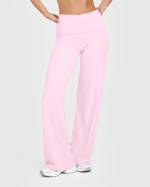 Strong Glow SoftMotion? Fold Over Straight Leg Bottoms | Chalk Pink QuickReleaseFastenings