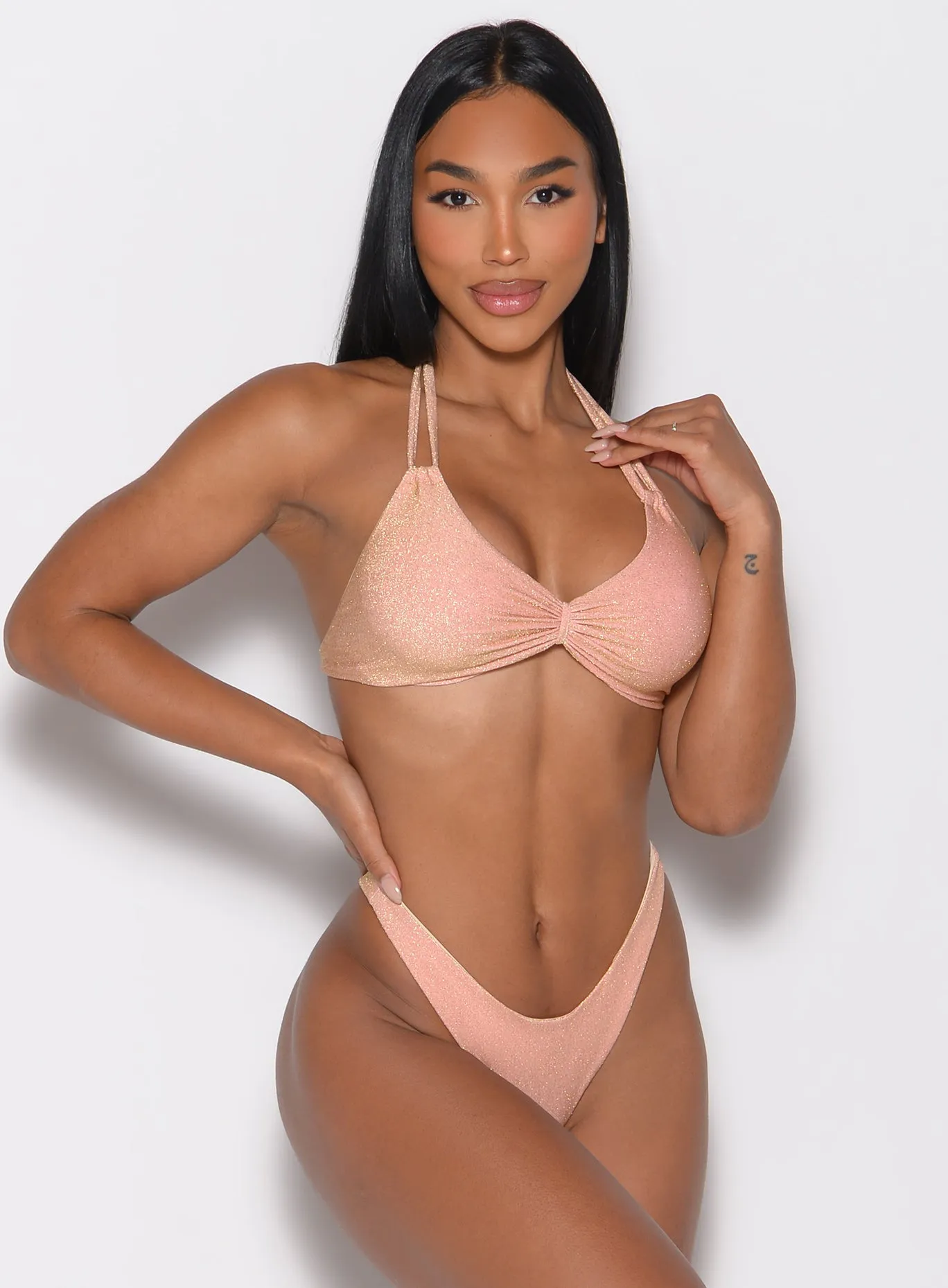 Travel Friendly Sunkissed Sparkle Bikini Top