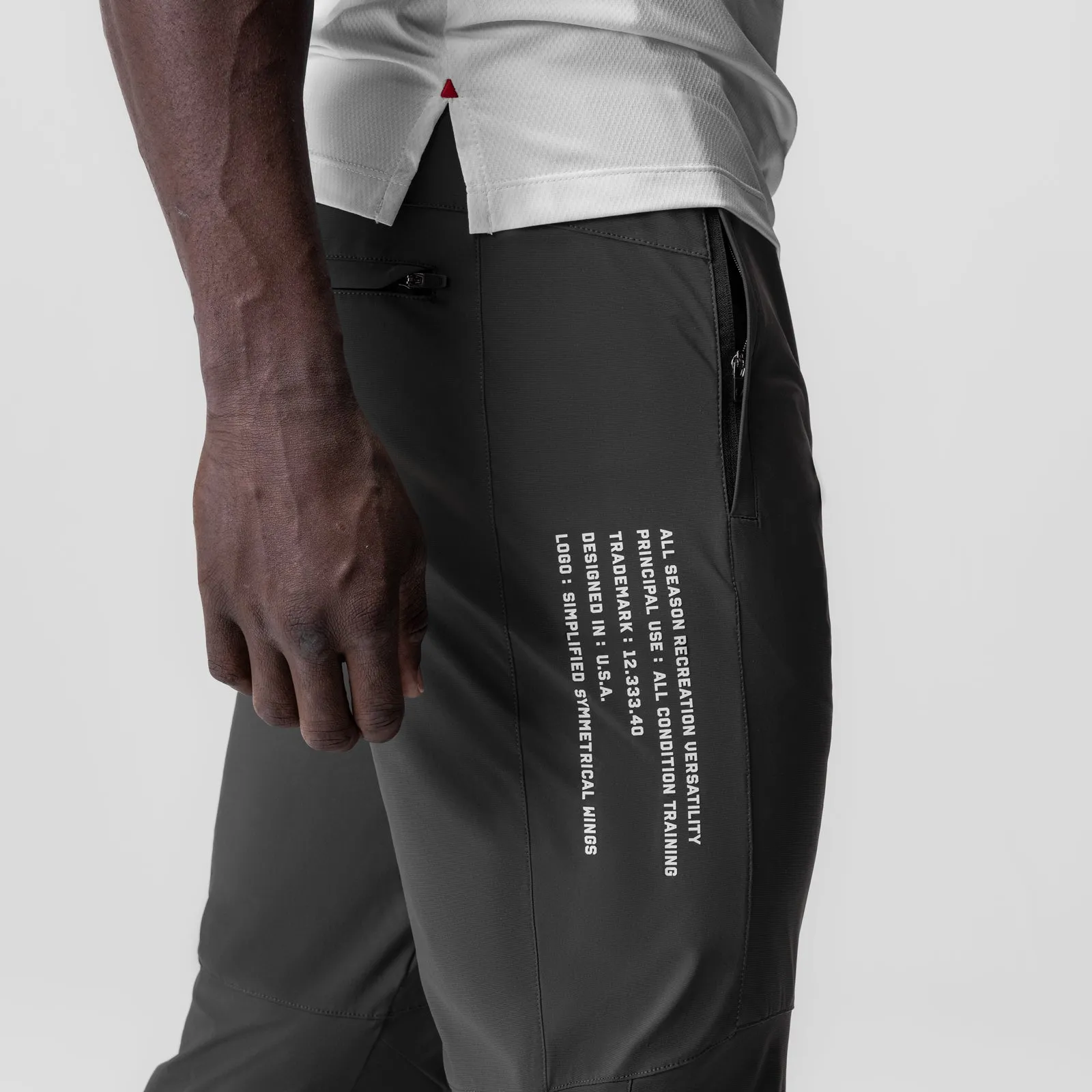 SecureCargoPockets 0959. Tetra-Lite? Moto Jogger - Space Grey "Multi-Text"
