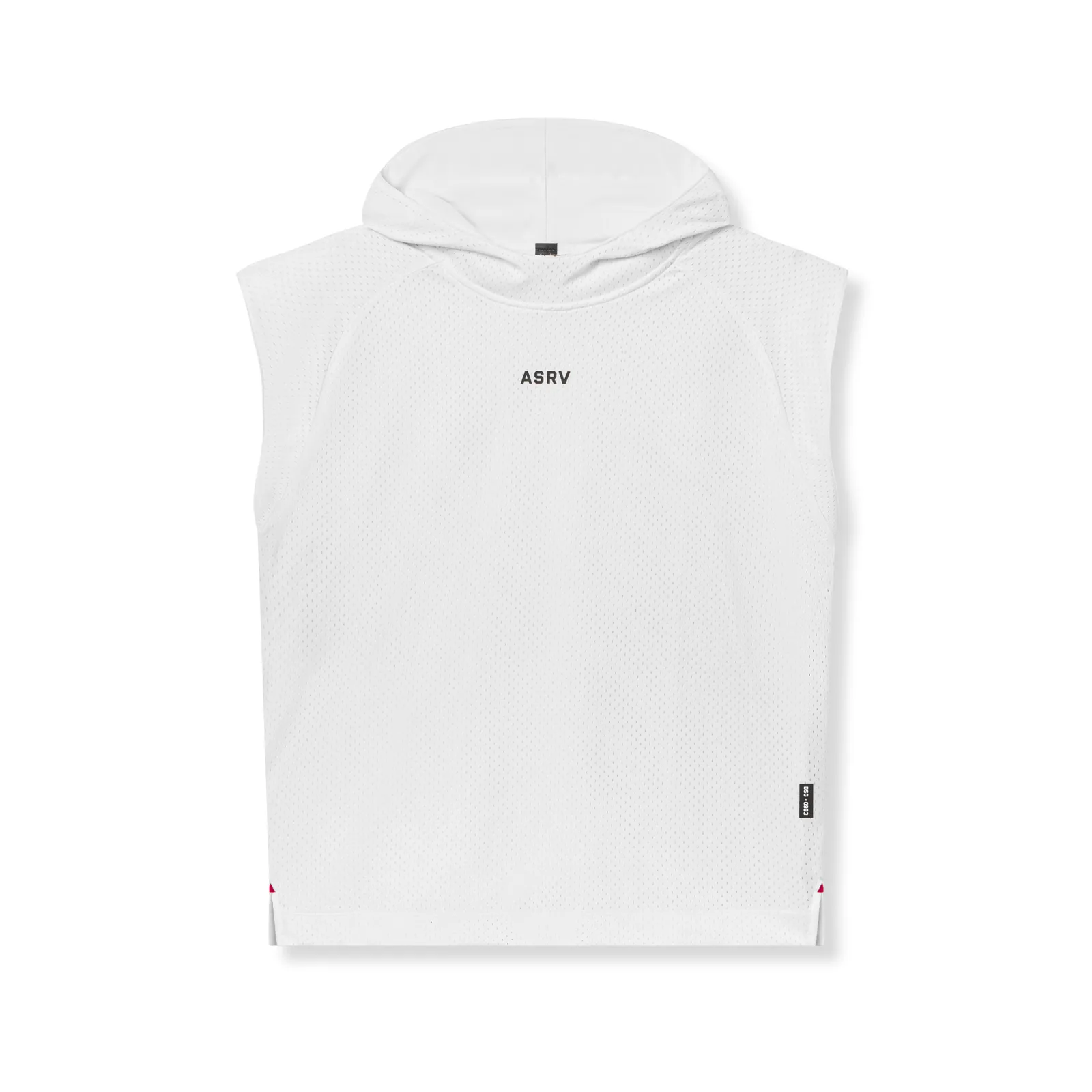 Comfortable clothing 0983. Reversible 2-in-1 Cutoff Hoodie - White
