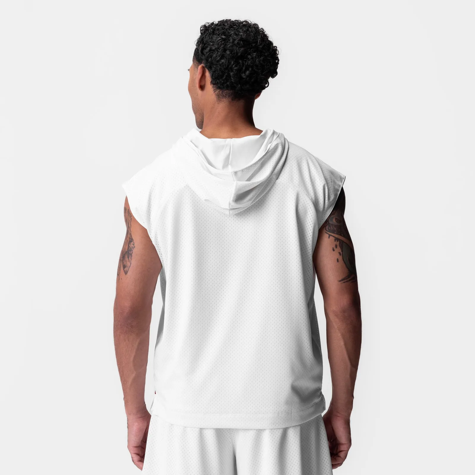 Ultra Soft Handfeel 0983. Reversible 2-in-1 Cutoff Hoodie - White