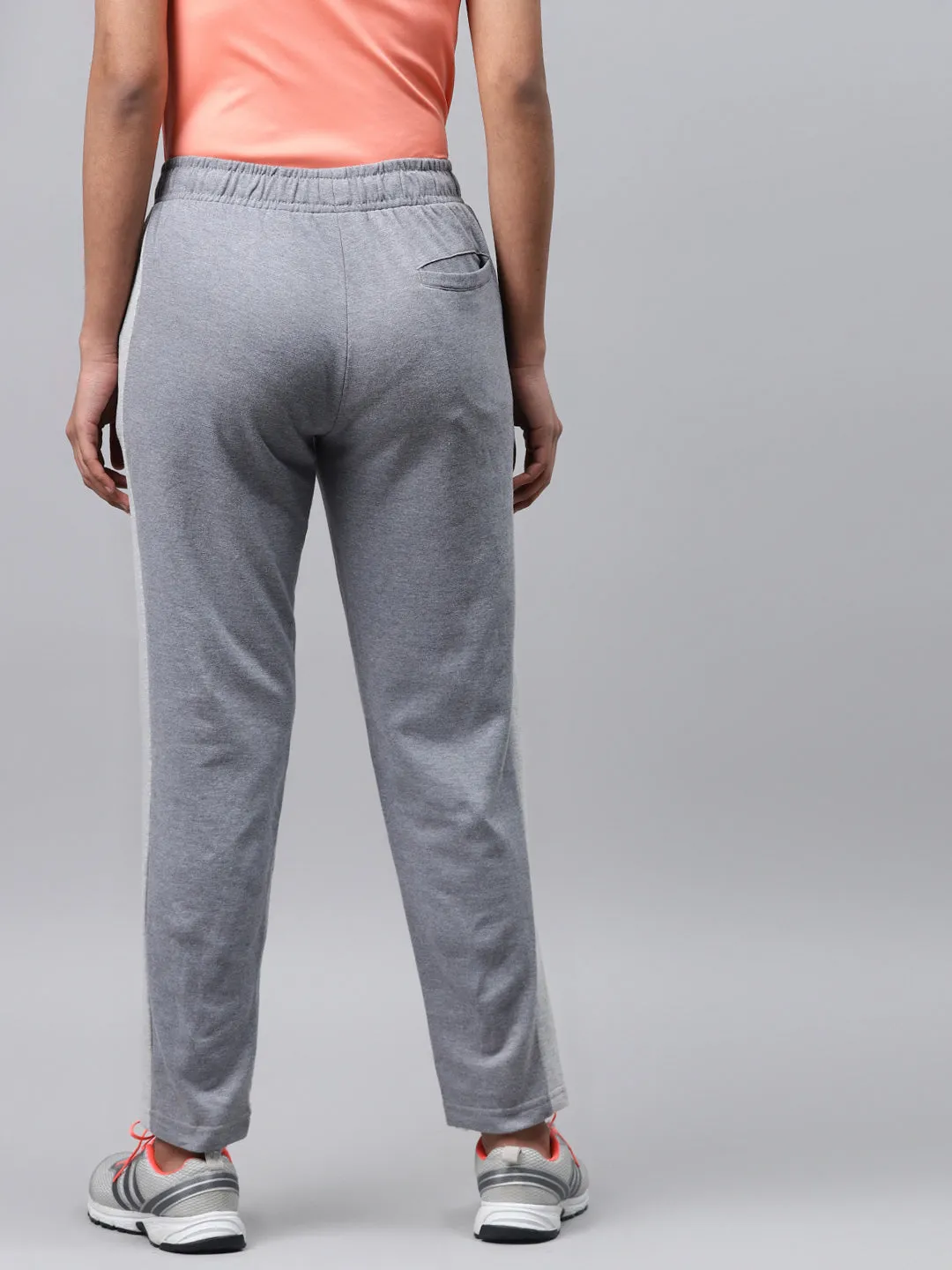 NonBindingWaistline Alcis Women Grey Melange Slim Fit Solid Tights