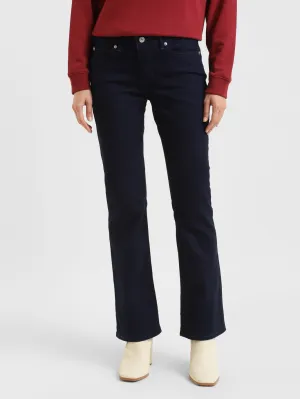 Premium Cotton Blend Affordable Fashion Lover Women's 715 Navy Blue Flared Fit Mid Rise Jeans