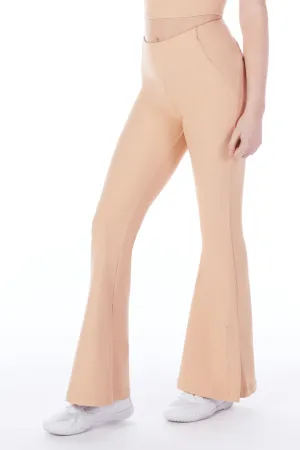 Versatile Design Sustainable Material Blend Power Flare Leggings in Buff