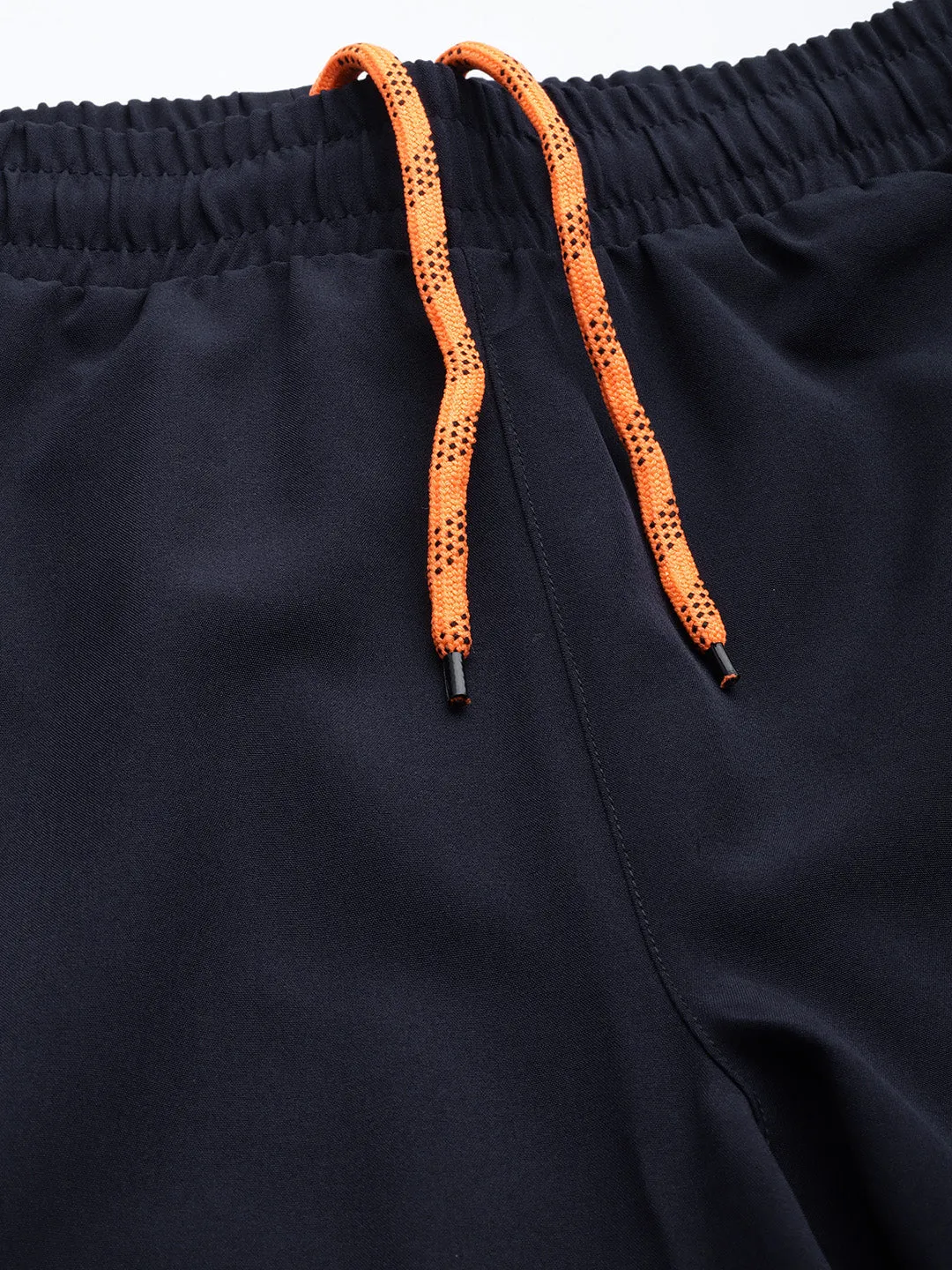 Abrasion Resistant Material Bold Design Alcis Men Navy Blue Typography Print Track Pants
