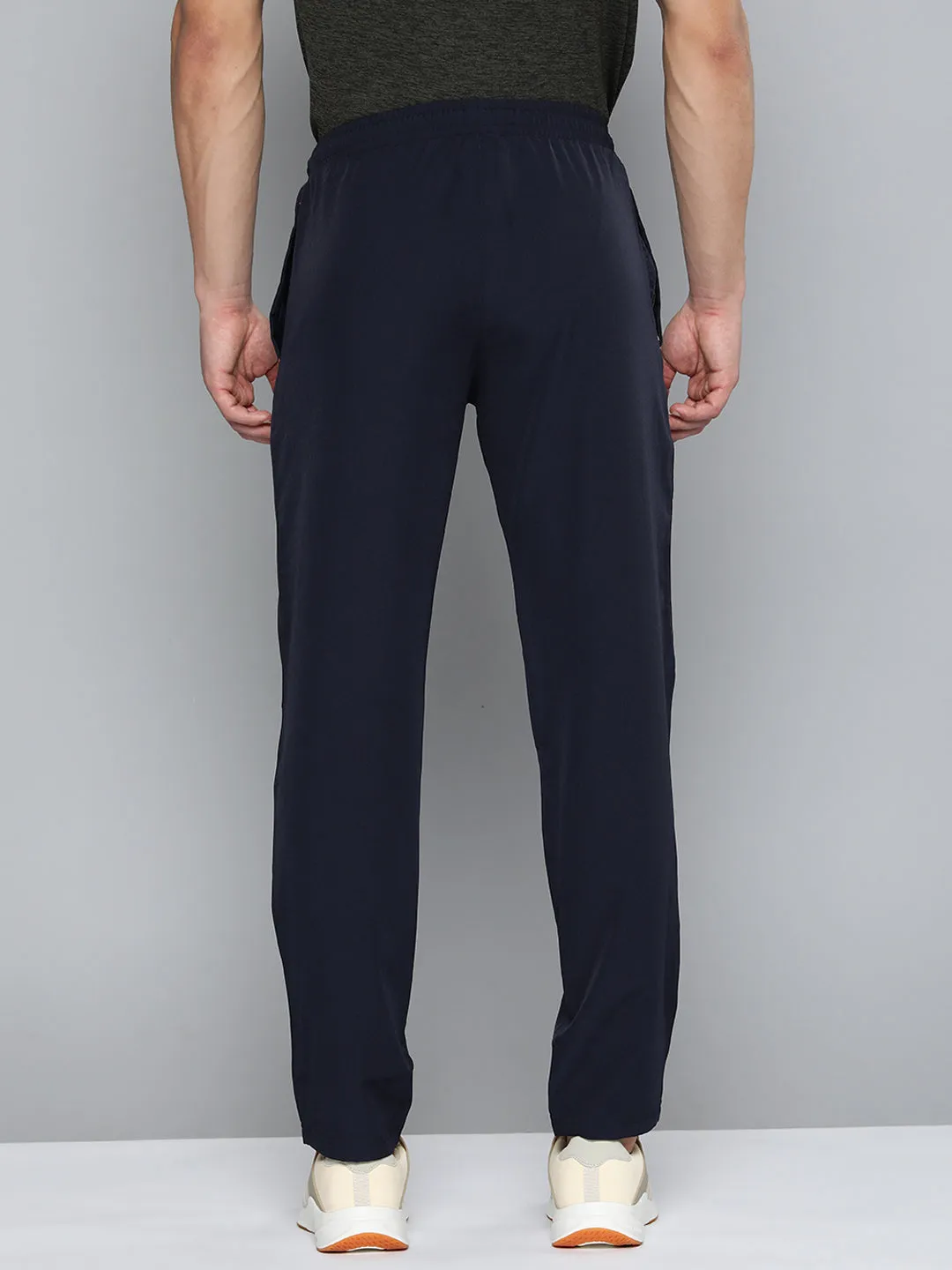 SoftTouchFinish Alcis Men Navy Blue Typography Print Track Pants