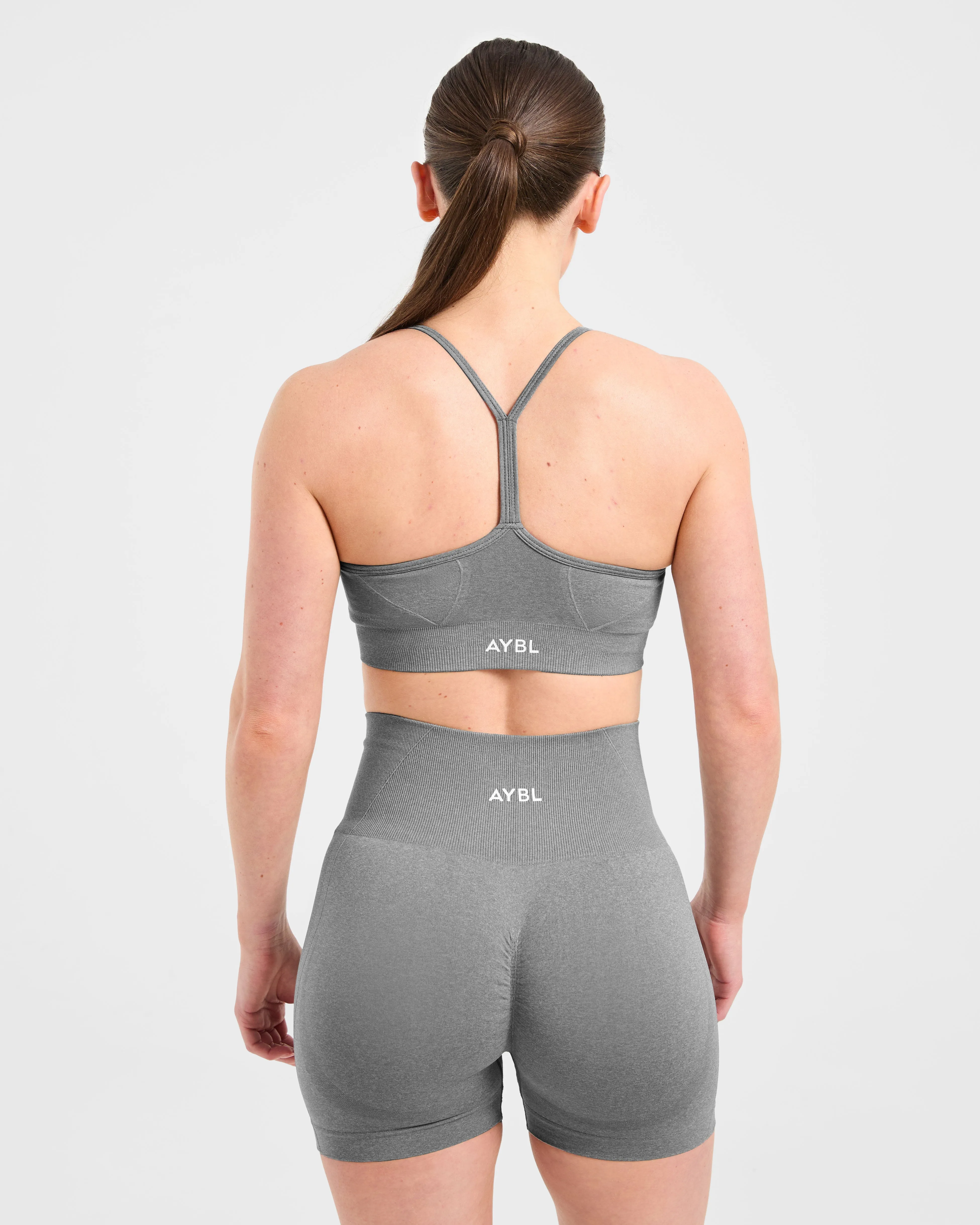 Athletic Wear Workout clothes Empower Seamless Sports Bra - Grey Marl
