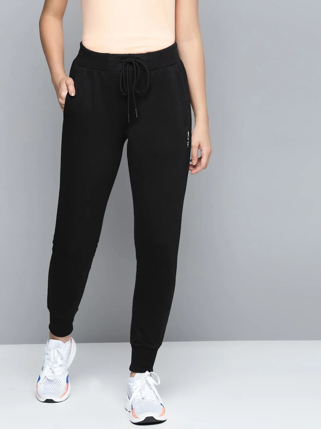 Alcis Women Solid Black Jogger QuickReleaseFastenings