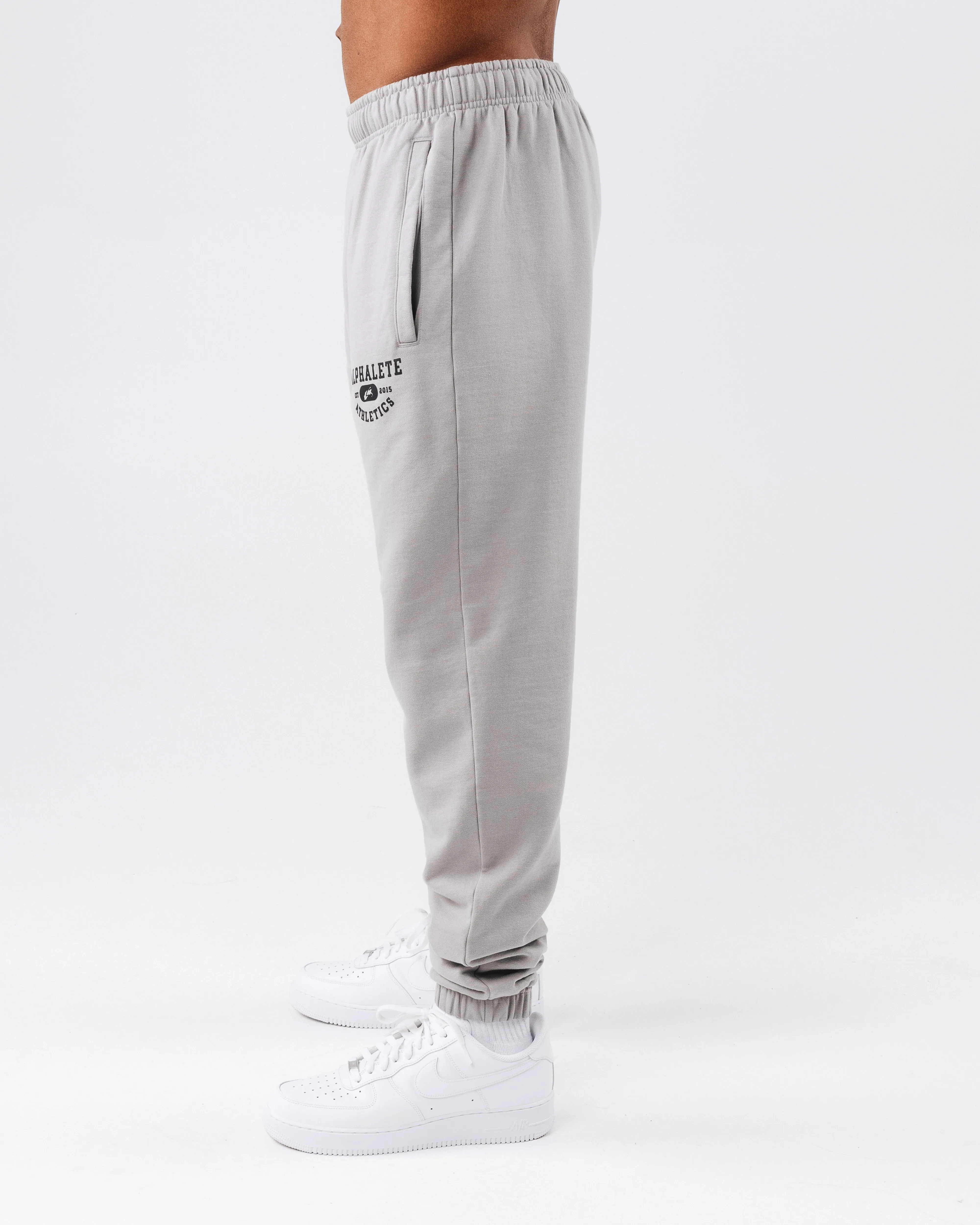 Breathable Comfort Button front Member Vintage Jogger - Chrome