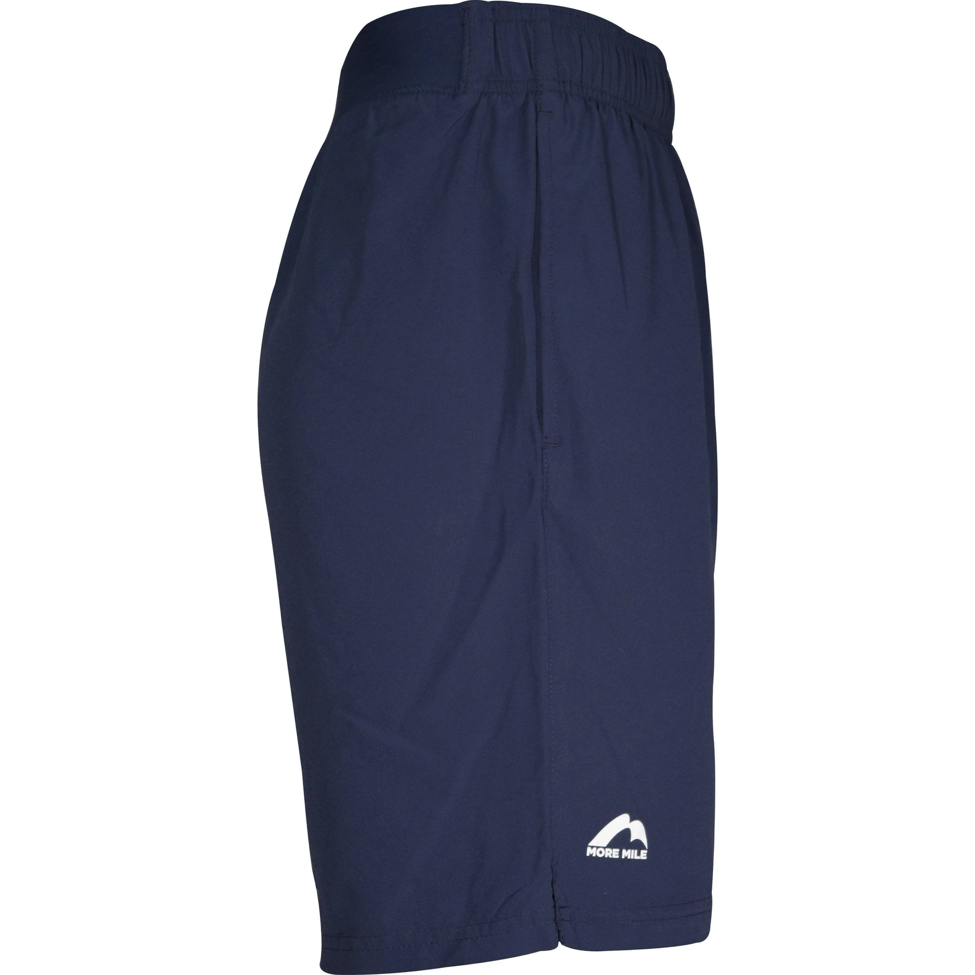 More Mile Active 9 Inch Mens Running Shorts - Navy cool tones Anti Odor Treatment