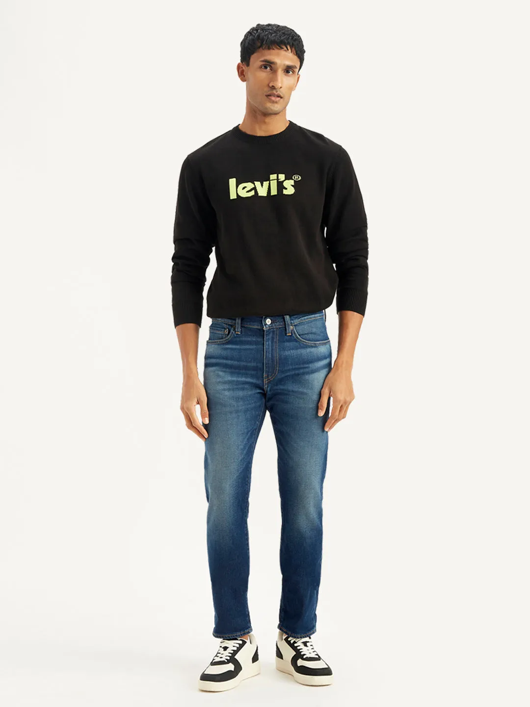 Chill Outfit Men's 511 Navy Blue Slim Fit Mid Rise Jeans