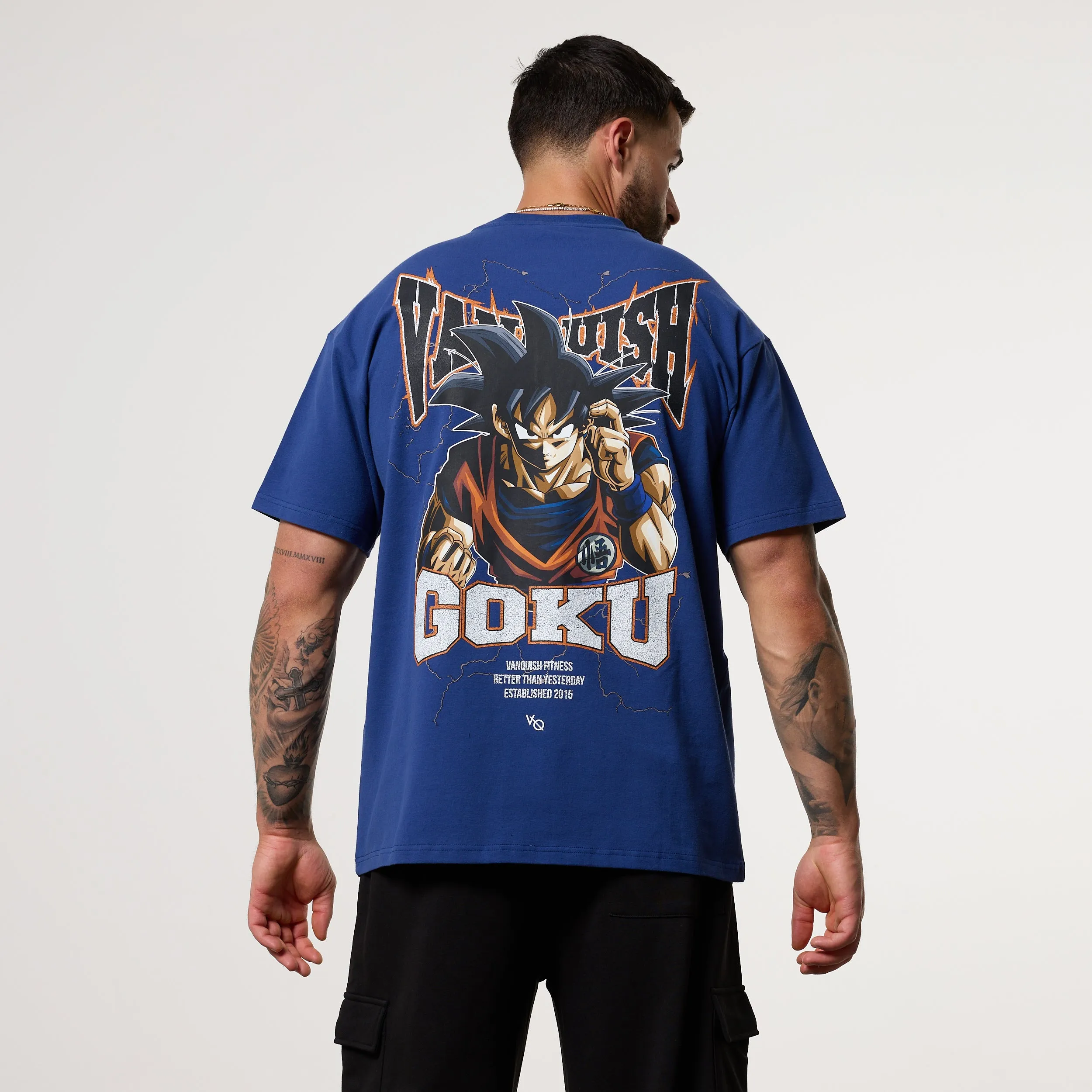 Anti Pill Surface Vanquish DBS Goku Navy T-Shirt