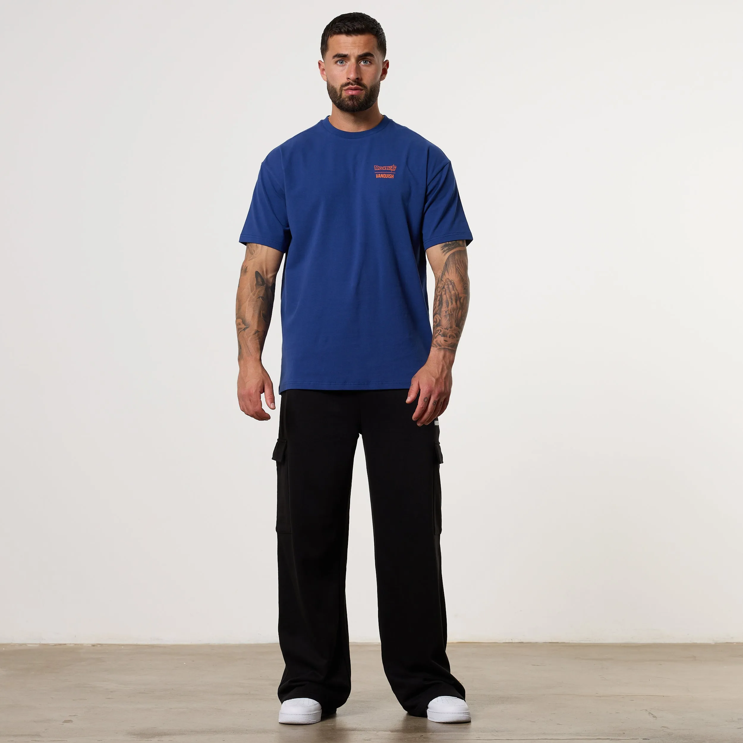 Vanquish DBS Goku Navy T-Shirt spring fashion DoubleLayeredCollar