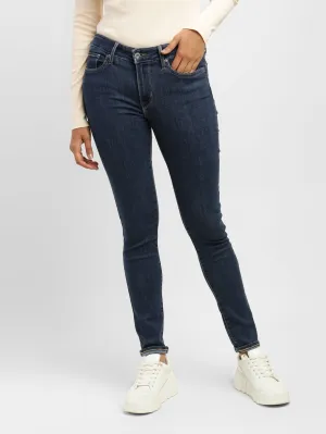 Women's 711 Blue Skinny Fit Mid Rise Jeans Core Fit