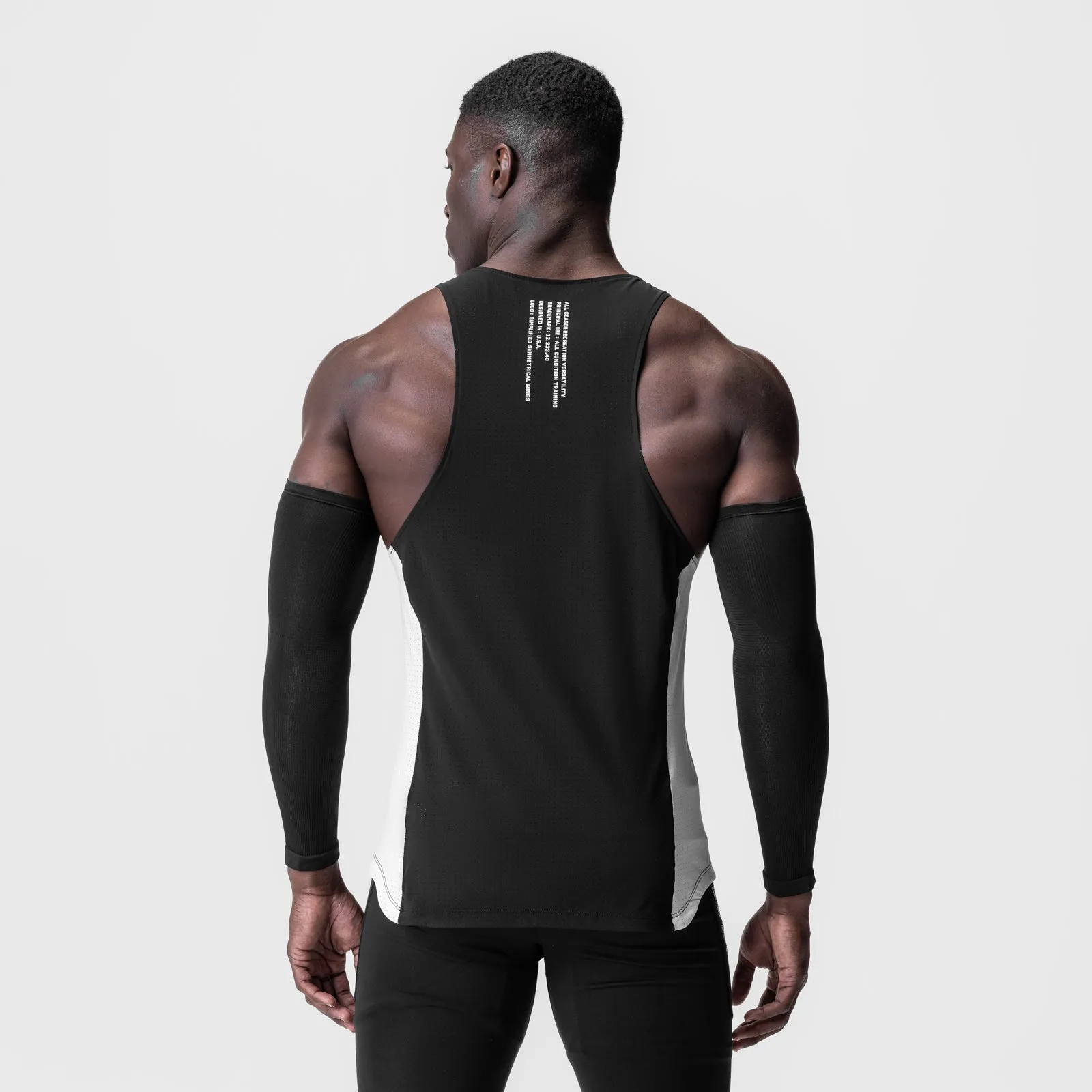 0949. Laser-Vent? Singlet Tank - Black/White High Collar Next - generation