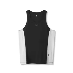 Quick Wash 0949. Laser-Vent? Singlet Tank - Black/White