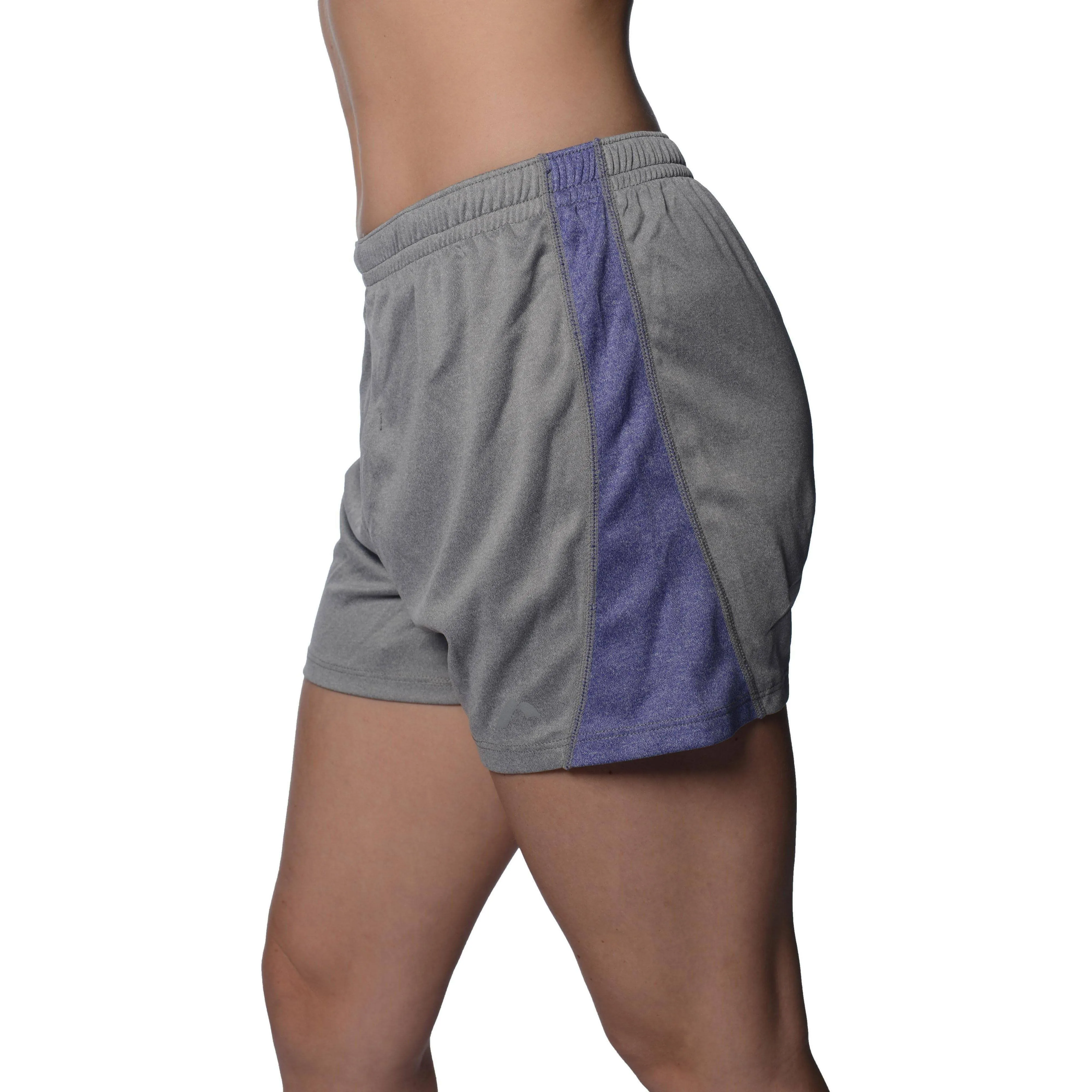 Shock Dispersing Architecture More Mile Jersey Womens Training Shorts - Grey