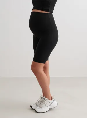 Black Sense Maternity Biker Shorts Relax Fit Durable Feel