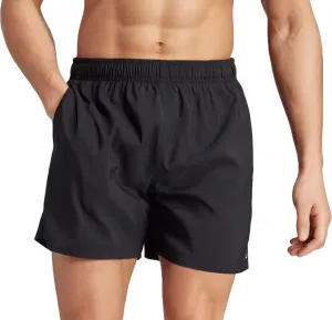 Compression Lock Hem Elastic-Waist adidas Solid CLX Mens Swim Shorts - Black