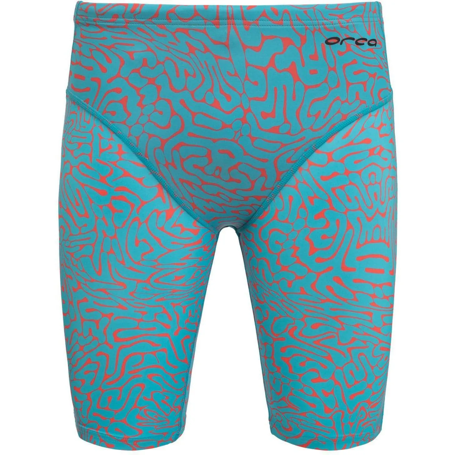 Orca Core Mens Swim Jammer Shorts - Red Stay-Put
