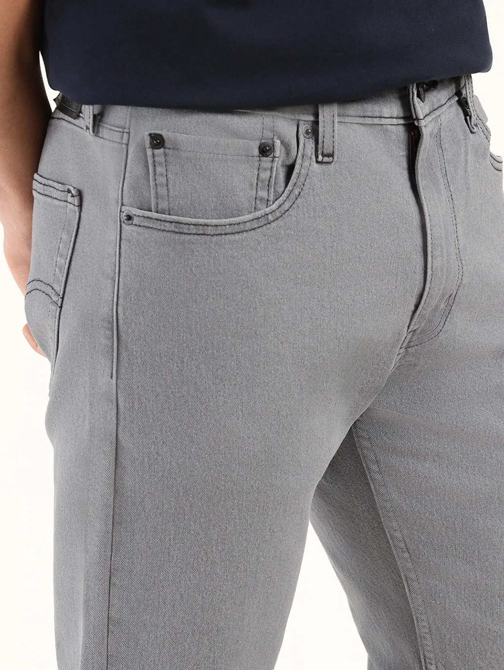 Men's 513 Grey Slim Straight Fit Mid Rise Jeans Party Look Weekend Warrior