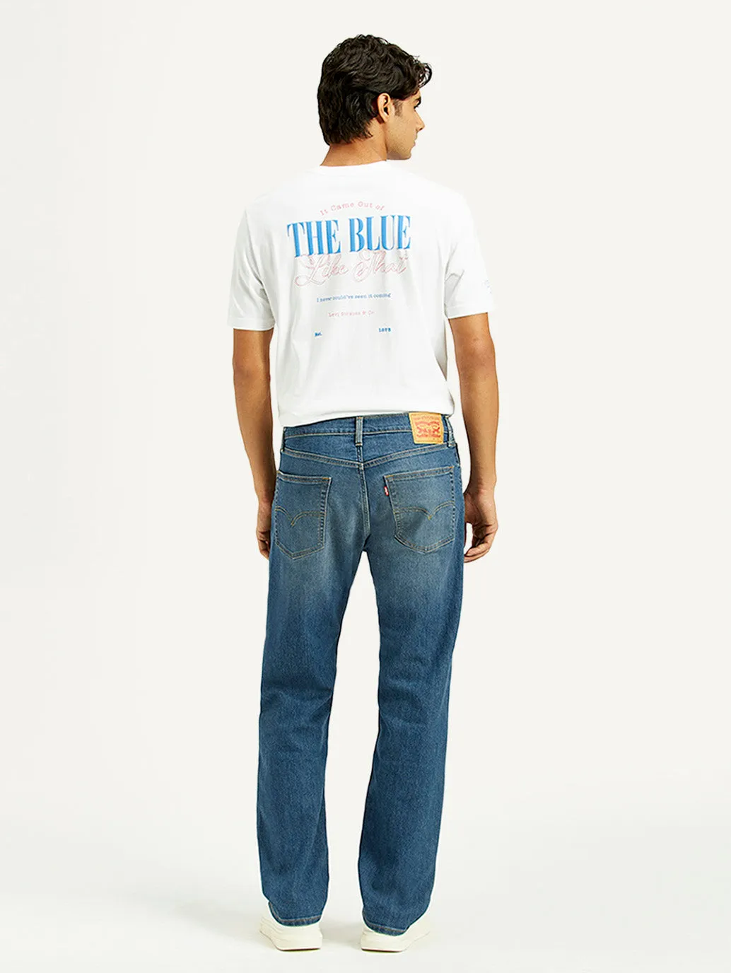 Men's 555 Med Indigo Loose Fit Mid Rise Jeans Season Ready