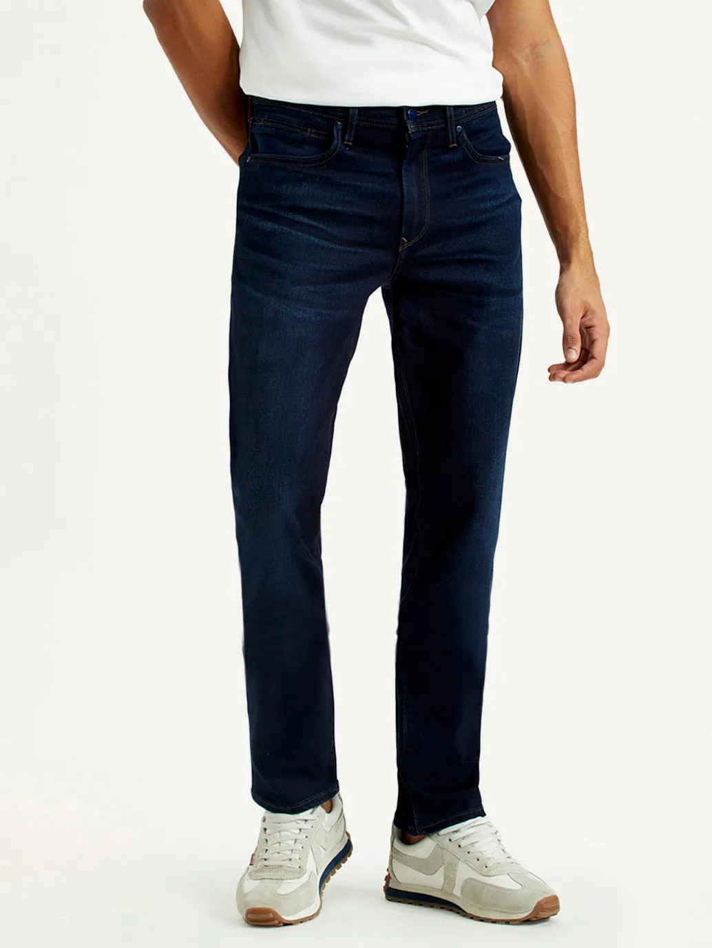 Men's Redloop 511 Dark Indigo Slim Fit Mid Rise Jeans Everyday Style