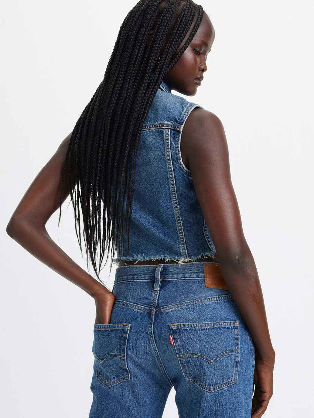 Anytime Wear Style Forward Women's 501 Blue Straight Fit High Rise Jeans