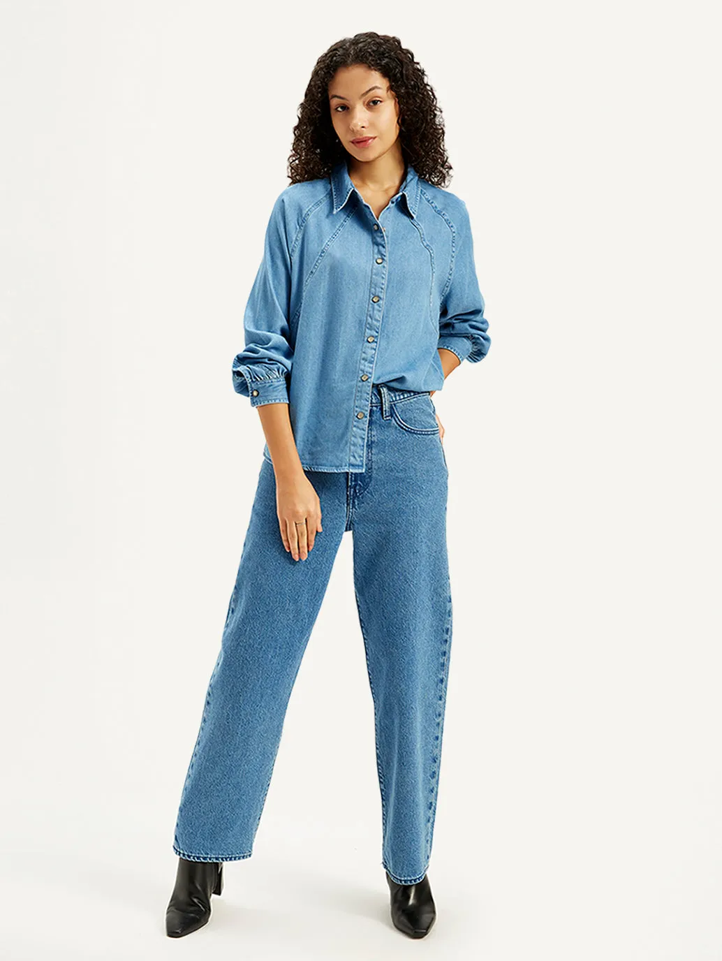 Weekend Warrior Elegant Party Look Classic Wear Women's Indigo Ribcage Straight Fit High Rise Jeans