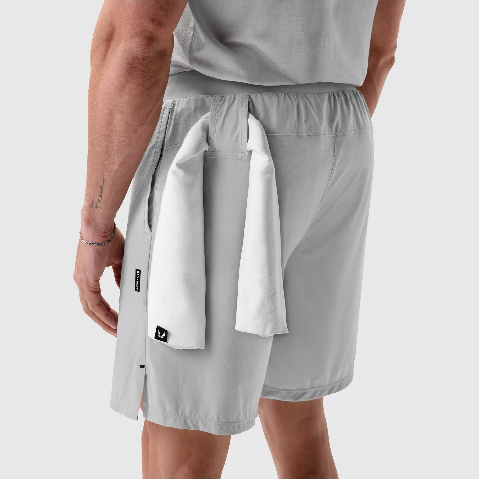 0997. Aerotex? 8" Training Short - Slate Grey high - rise