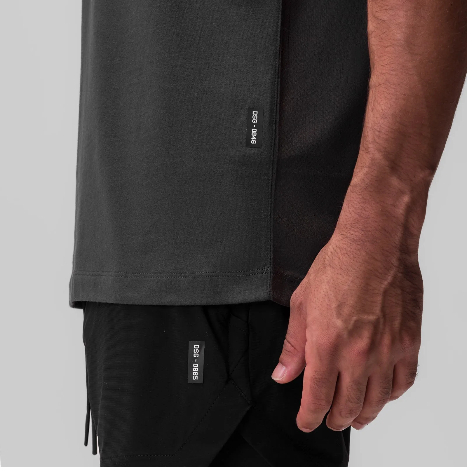 Gym clothing Non Iron Fabric 0846. CottonPlus? Standard Mesh Back Tee - Space Grey