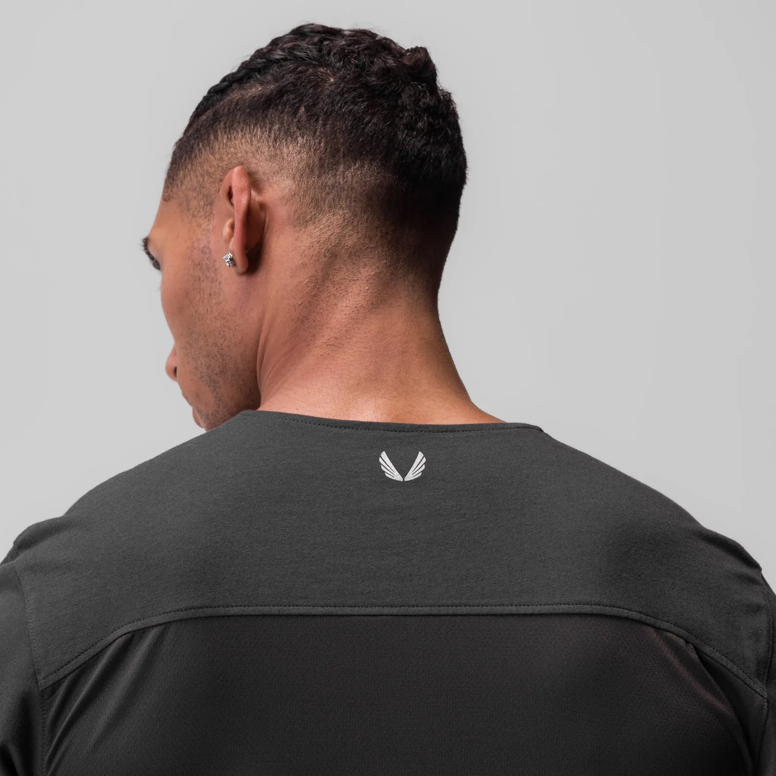 StretchReinforcedArmholes 0846. CottonPlus? Standard Mesh Back Tee - Space Grey