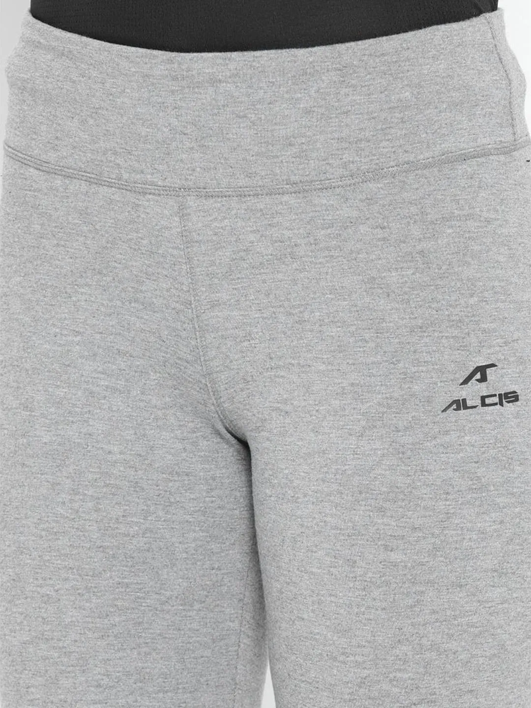 Alcis Women Grey Melange Solid Tights Lightweight Material Holiday Outfit Seamless Design