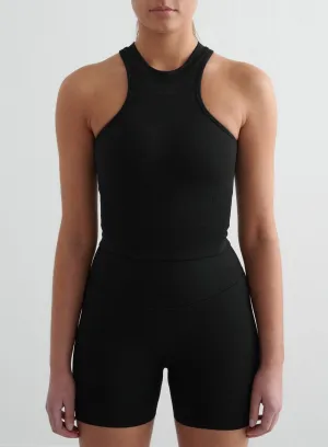 Black Shape Seamless Racerfront Top Mid - range Multi Use