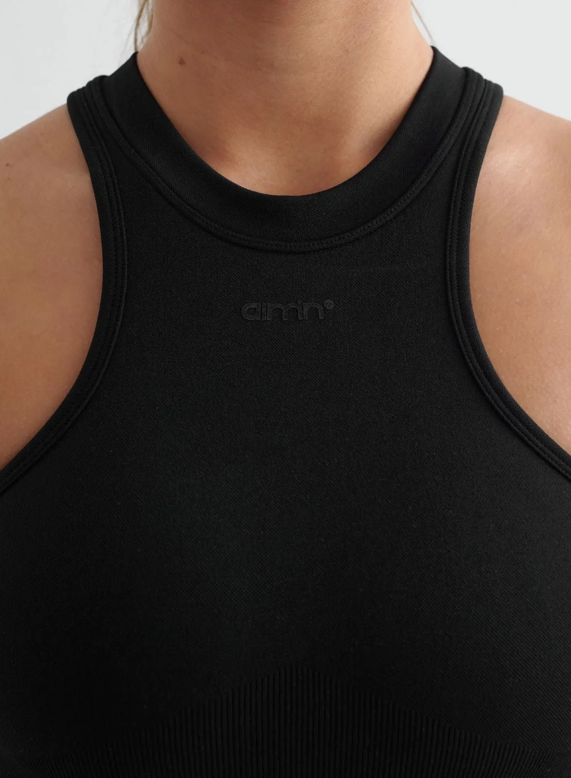 Black Shape Seamless Racerfront Top composite material Lightweight Mesh Lining