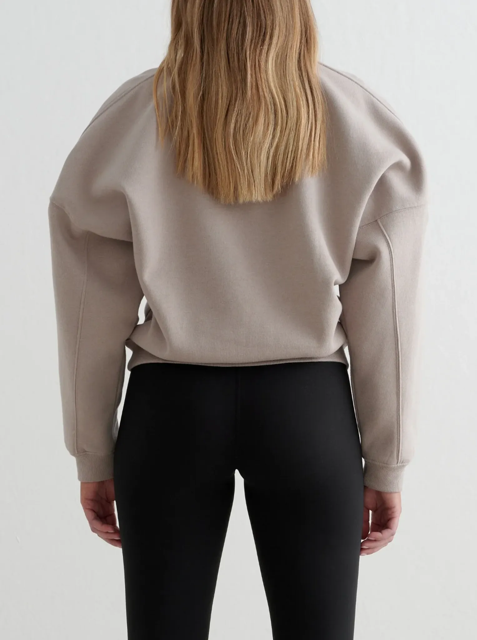 Dark Clay Varsity Sweat Half Zip Active Outfit Fray Resistant Finish