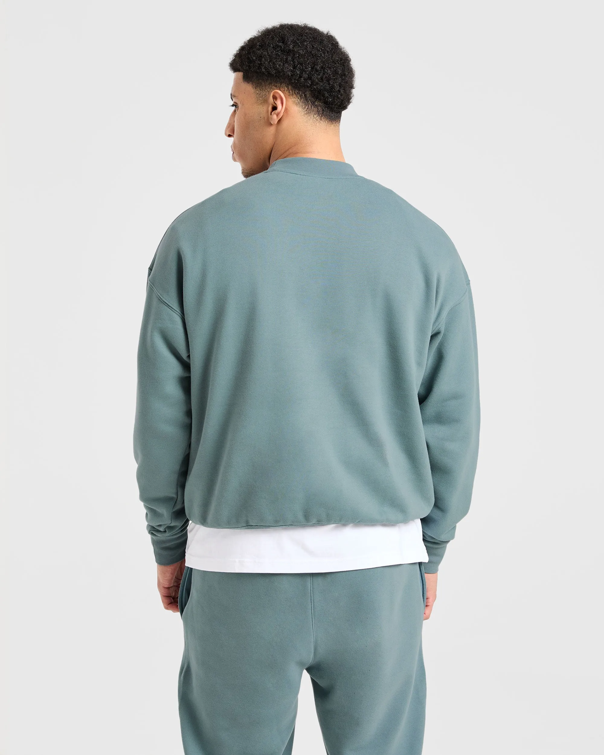 Hippie style Essential Oversized Sweater - Dusty Blue