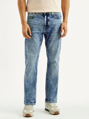 Non Irritating Inner Lining Elegant Travel Outfit Minimalist Style Men's 513 Blue Slim Straight Fit Mid Rise Jeans