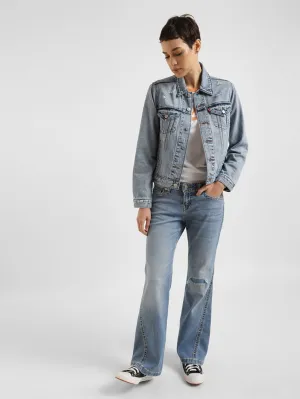 Multi Purpose Pockets Women's Blue Bootcut Fit High Rise Jeans